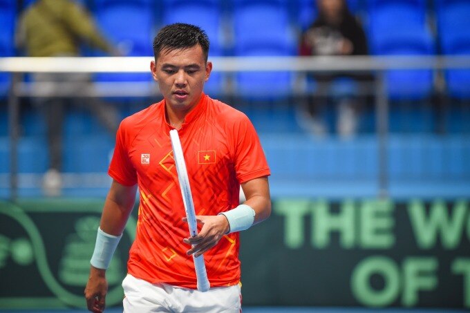 Tay vợt tennis số một Việt Nam Lý Hoàng Nam. Ảnh: VTF