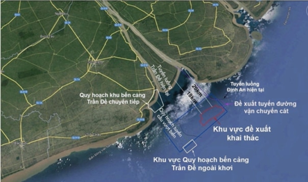 Khu vực đề xuất khai thác cát biển cách bờ khoảng 18-20 km.