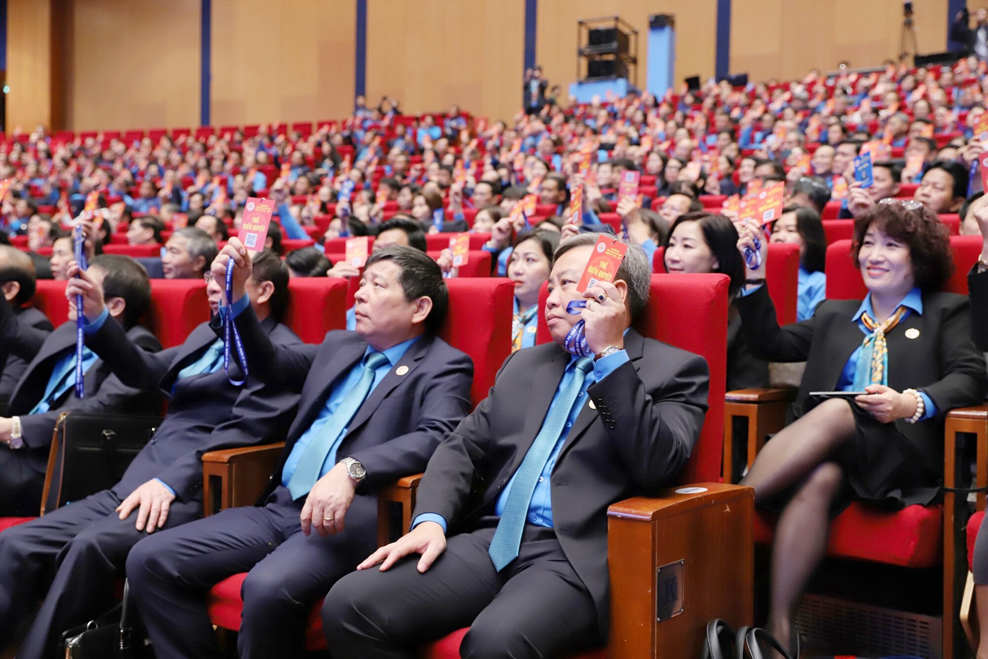 1.100 đại biểu đại diện cho ý chí, nguyện vọng của  11 triệu đoàn viên công đoàn về dự đại hộiẢnh: Nguyễn Hải
