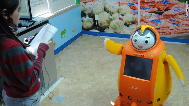 Robot thông minh từng được thử nghiệm trong các lớp học ở Hàn Quốc. Ảnh: CNN