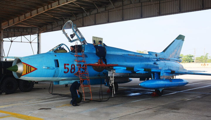 Máy bay Su-22M4 thuộc Trung đoàn 937, Sư đoàn Không quân 370. (Ảnh: Quân đội Nhân dân)