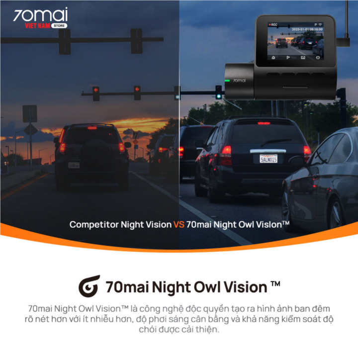 Camera hành trình 70mai A200 ghi hình trước sau vượt trội - 3