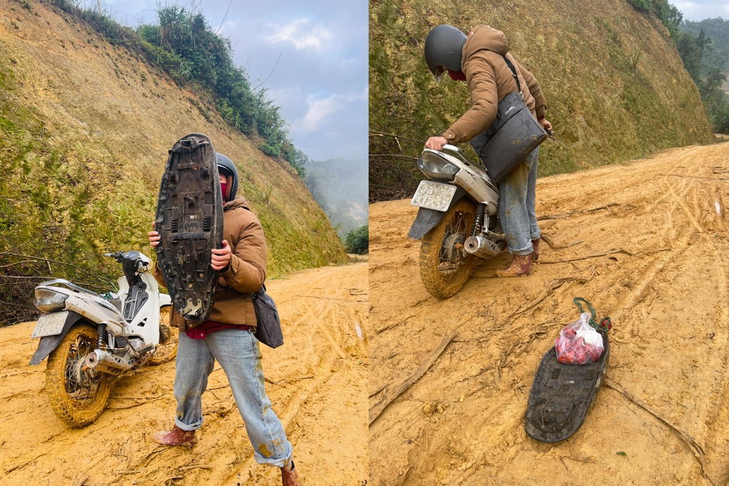 Cô giáo vùng cao đến trường, ngã sõng soài trên con đường ngập bùn đất - 2 Cô giáo vùng cao đến trường, ngã sõng soài trên con đường ngập bùn đất - 2