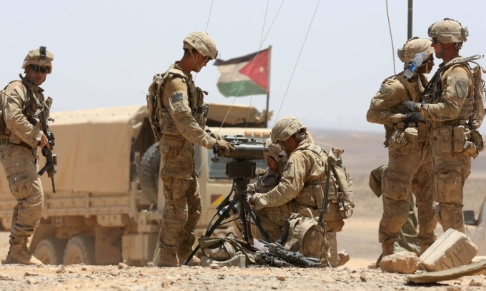 Binh sĩ Mỹ trong cuộc diễn tập quân sự thường niên ở Jordan hồi tháng 5/2017. Ảnh: AFP