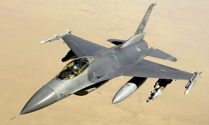 Tiêm kích F-16 Mỹ tại Iraq năm 2008. Ảnh: Wikimedia