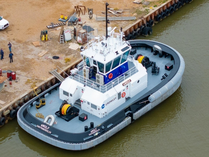 Tàu kéo điện eWolf dự kiến hoạt động tại cảng San Diego cuối năm nay. Ảnh: Crowley Maritime