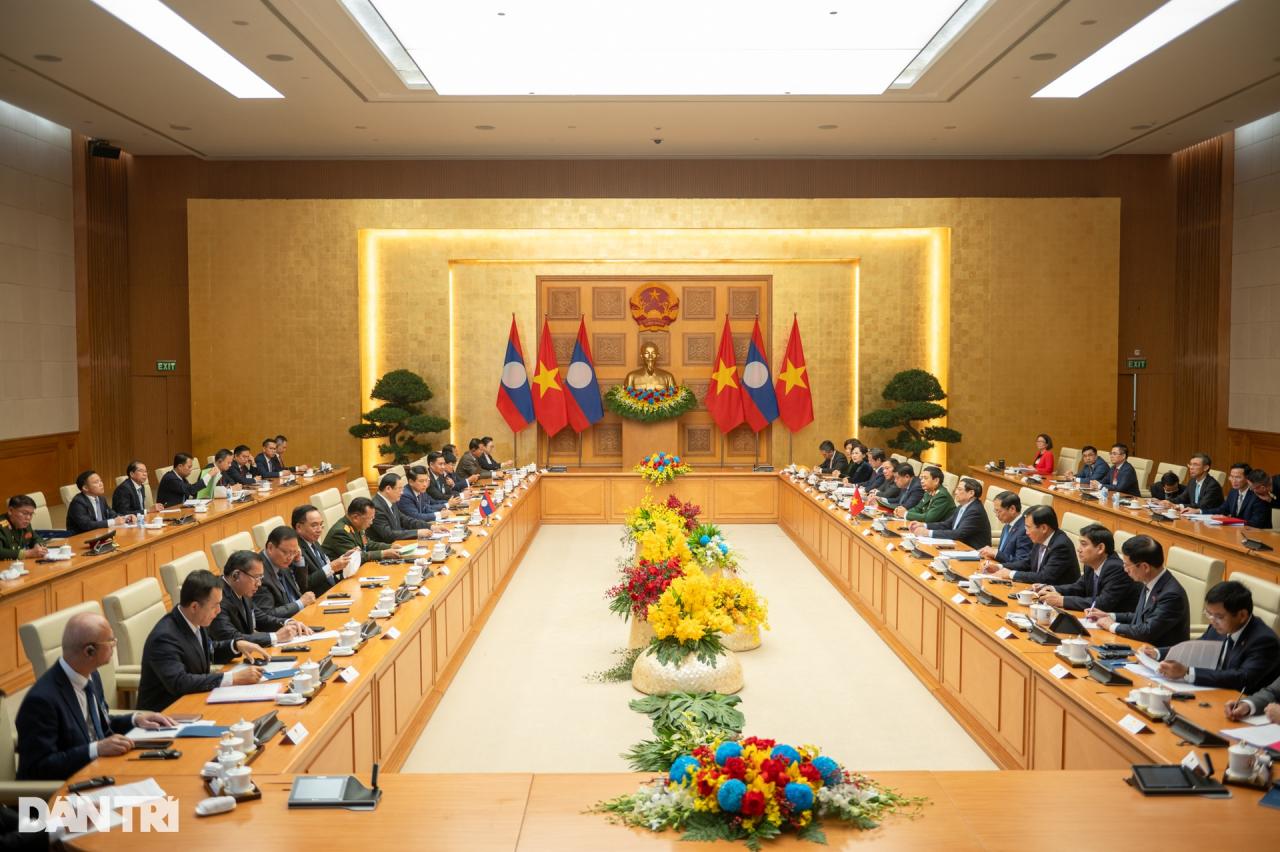 Thủ tướng Phạm Minh Chính chủ trì lễ đón Thủ tướng Lào thăm Việt Nam - 6 Thủ tướng Phạm Minh Chính chủ trì lễ đón Thủ tướng Lào thăm Việt Nam - 6