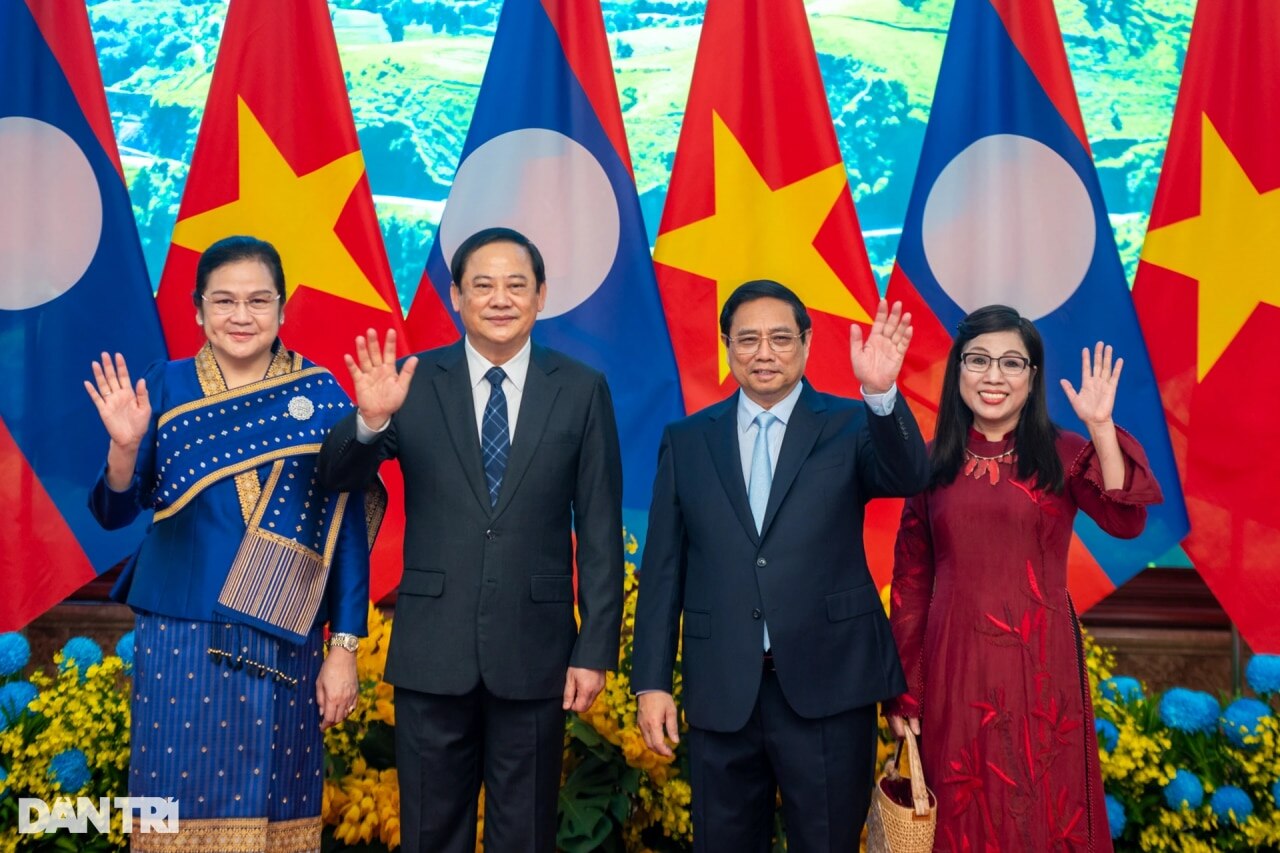 Thủ tướng Phạm Minh Chính chủ trì lễ đón Thủ tướng Lào thăm Việt Nam - 5