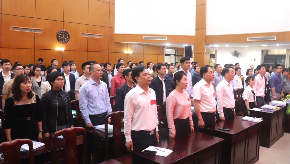 C&aacute;c đại biểu v&agrave; th&iacute; sinh tham gia Kỳ&nbsp;kiểm tra, s&aacute;t hạch tiếp nhận v&agrave;o l&agrave;m c&ocirc;ng chức của TP H&agrave; Nội đợt I năm 2024