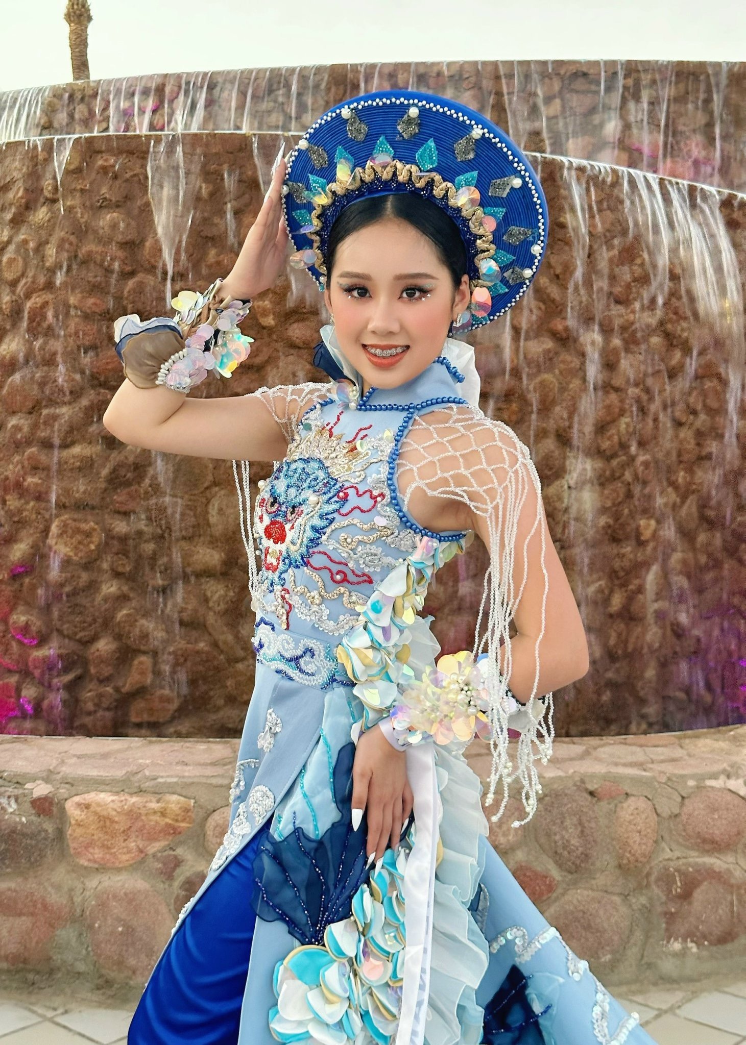 Nữ sinh 14 tuổi đại diện của Việt Nam đăng quang Á hậu Miss Eco Teen tại Ai Cập - Ảnh 3. Nữ sinh 14 tuổi đại diện của Việt Nam đăng quang Á hậu Miss Eco Teen tại Ai Cập - Ảnh 3.