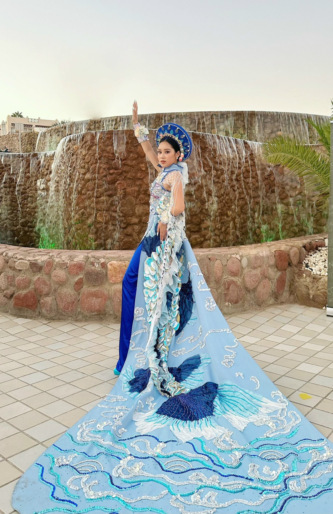 Nữ sinh 14 tuổi đại diện của Việt Nam đăng quang Á hậu Miss Eco Teen tại Ai Cập - Ảnh 6. Nữ sinh 14 tuổi đại diện của Việt Nam đăng quang Á hậu Miss Eco Teen tại Ai Cập - Ảnh 6.