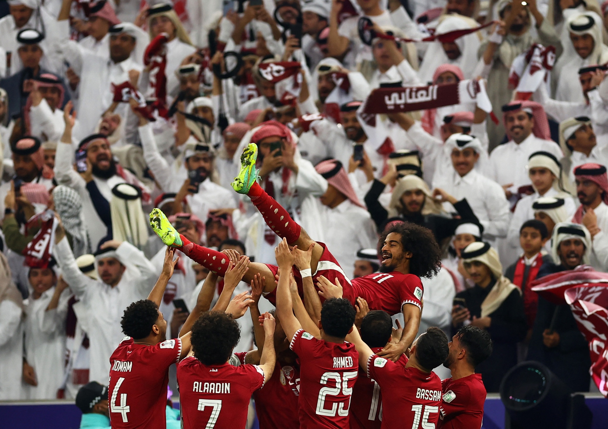 AFC chúc mừng, truyền thông châu Á bất ngờ với chức vô địch của đội tuyển Qatar- Ảnh 3.