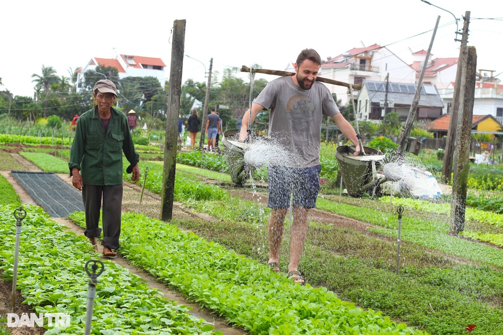 Khách Tây trải nghiệm tưới nước, trồng cây ở làng rau hơn 500 tuổi - 4 Khách Tây trải nghiệm tưới nước, trồng cây ở làng rau hơn 500 tuổi - 4