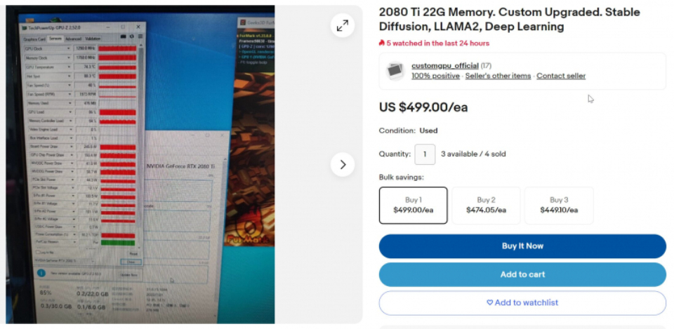 GPU GeForce RTX 2080 Ti tự chế với giá 500 USD tràn ngập thị trường- Ảnh 2. GPU GeForce RTX 2080 Ti tự chế với giá 500 USD tràn ngập thị trường- Ảnh 2.