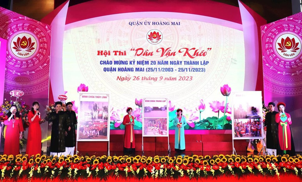 Hội thi “Dân vận khéo” quận Hoàng Mai được tổ chức sôi nổi, góp phần động viên phong trào thi đua “Dân vận khéo” trên địa bàn quận.
