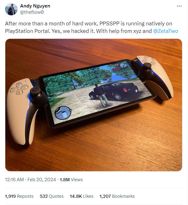 PlayStation Portal bị kỹ sư Google bẻ khóa để chơi trò chơi PSP- Ảnh 2. PlayStation Portal bị kỹ sư Google bẻ khóa để chơi trò chơi PSP- Ảnh 2.