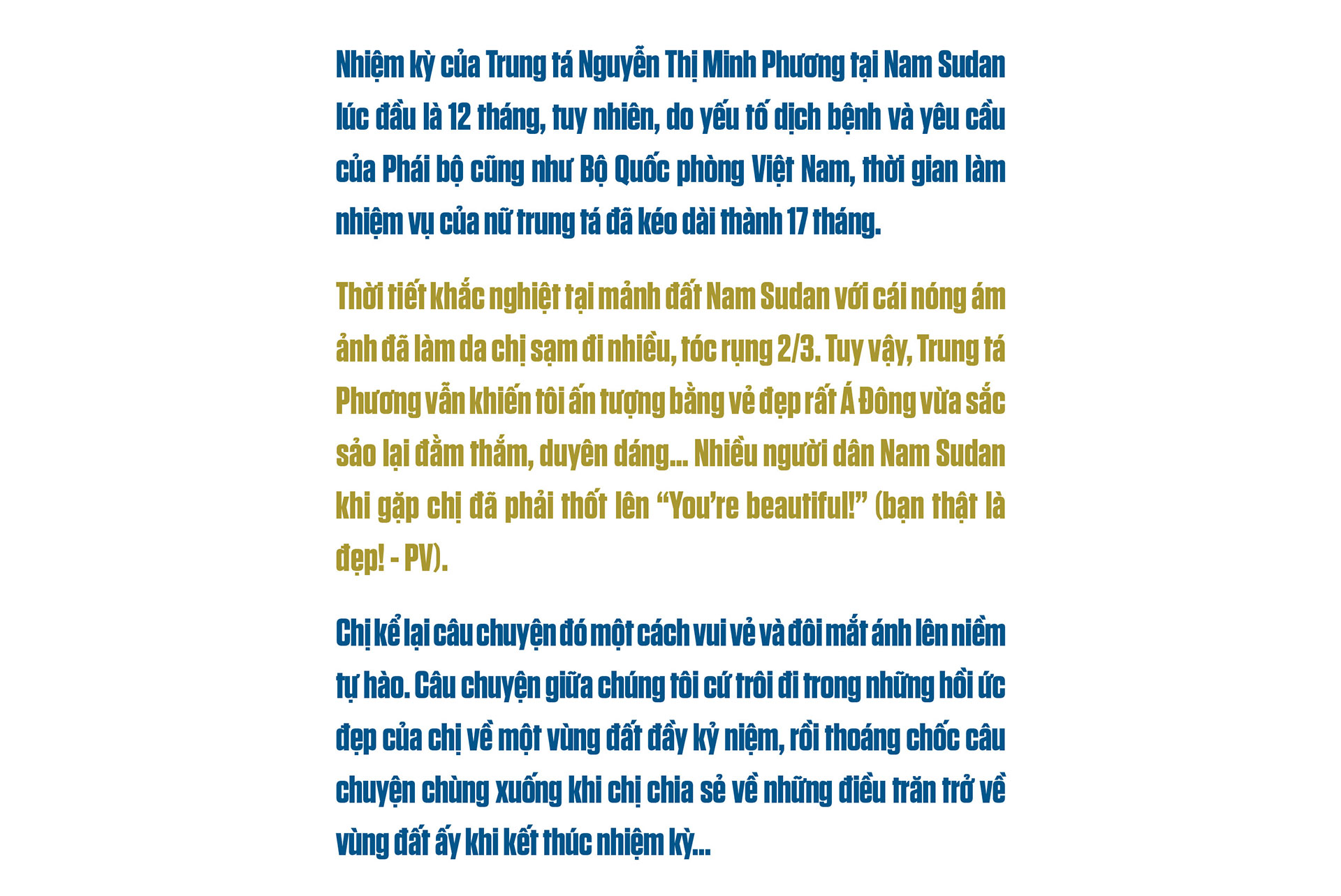 Trung tá Nguyễn Thị Minh Phương: “Miss Việt Nam” nơi vùng chiến sự - Ảnh 15. Trung tá Nguyễn Thị Minh Phương: “Miss Việt Nam” nơi vùng chiến sự - Ảnh 15.