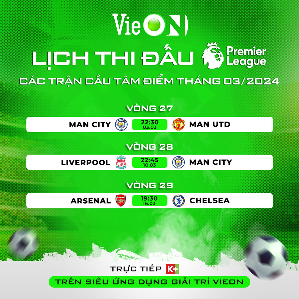 VieON bùng nổ các trận cầu giải ‘Ngoại Hạng Anh’ và ‘Saudi Pro League’ vào tháng 3- Ảnh 5. VieON bùng nổ các trận cầu giải ‘Ngoại Hạng Anh’ và ‘Saudi Pro League’ vào tháng 3- Ảnh 5.