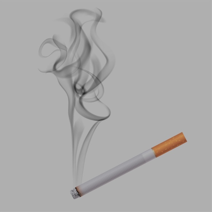 Khói thuốc lá chứa các hóa chất gây hại sức khỏe. Ảnh: Freepik