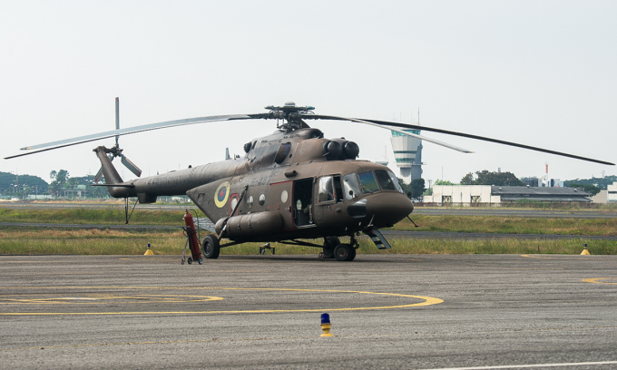 Trực thăng Mi-171E của Ecuador tại thành phố Guayaquil tháng 7/2015. Ảnh: Airliners