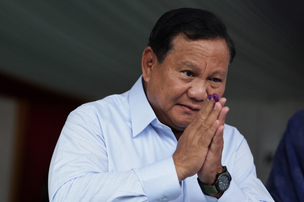 Ông Prabowo Subianto tuyên bố chiến thắng bầu cử Tổng thống Indonesia- Ảnh 1. Ông Prabowo Subianto tuyên bố chiến thắng bầu cử Tổng thống Indonesia- Ảnh 1.