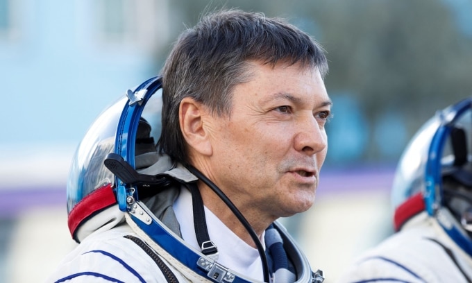 Phi hành gia Oleg Kononenko tại sân bay vũ trụ Baikonur, Kazakhstan, tháng 9/2023. Ảnh: Maxim Shemetov/EPA