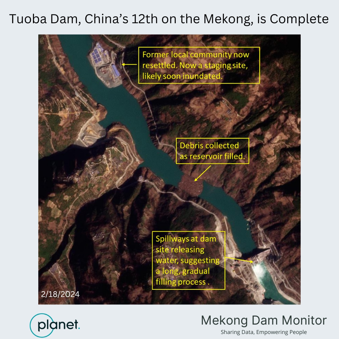 Thủy điện Trung Quốc tích nước, sông Mekong thêm khô hạn- Ảnh 1.