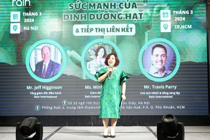Bà Lê Minh Phương - Giám đốc điều hành Rain International Việt Nam - tại sự kiện (Ảnh: Rain International Việt Nam).