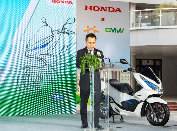 Ông Koji Sugita, Tổng giám đốc Honda Việt Nam phát biểu tại sự kiện.