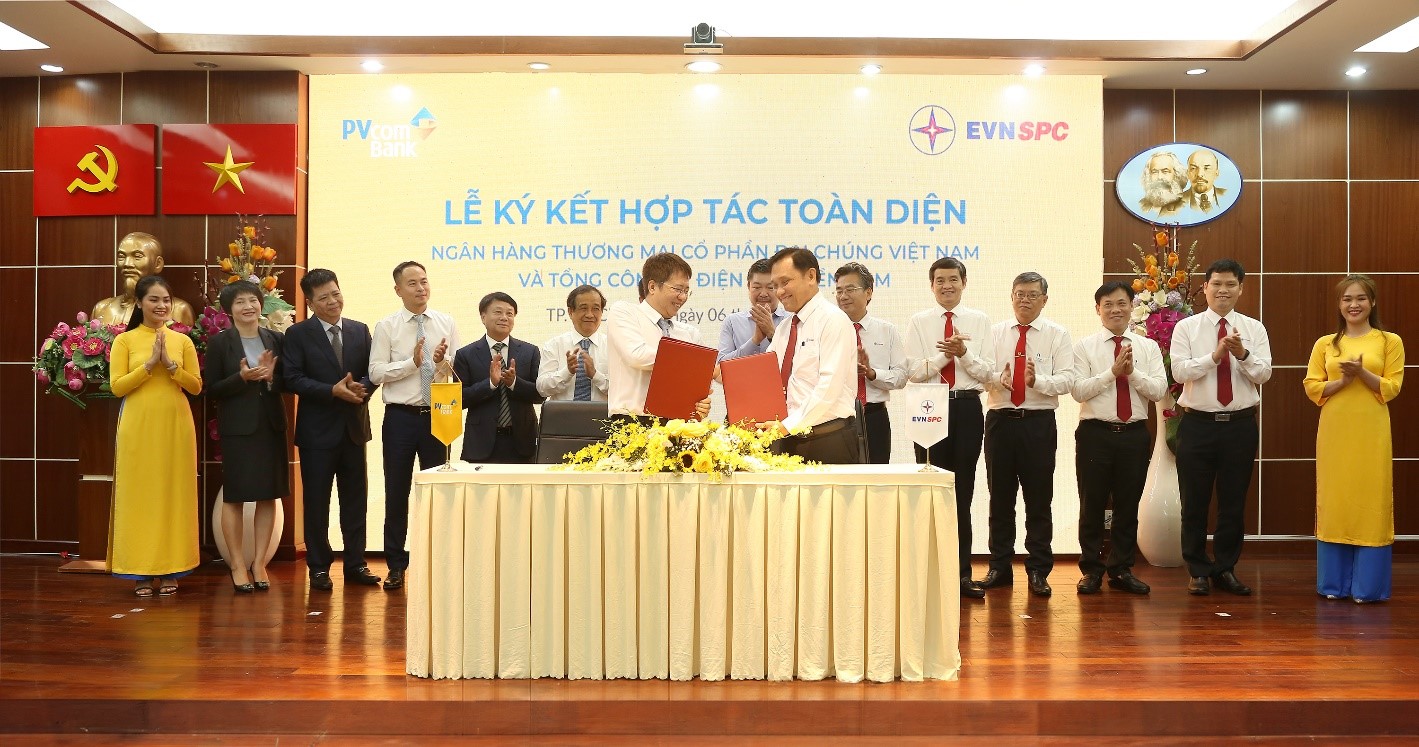 PVcomBank và EVNSPC sẽ khai thác và tối ưu tiềm năng của mỗi bên nhằm hướng tới mục tiêu đạt hiệu quả kinh doanh cao nhất PVcomBank và EVNSPC sẽ khai thác và tối ưu tiềm năng của mỗi bên nhằm hướng tới mục tiêu đạt hiệu quả kinh doanh cao nhất