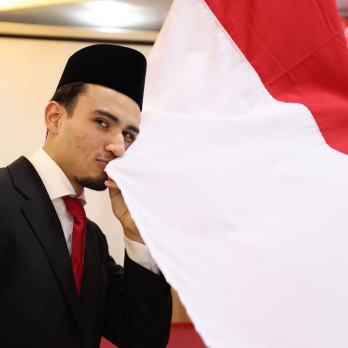 Nathan Tjoe Aon trong lễ tuyên thệ nhận quốc tịch Indonesia vào ngày 12/3. Ảnh: Instagram/Timnas Indonesia