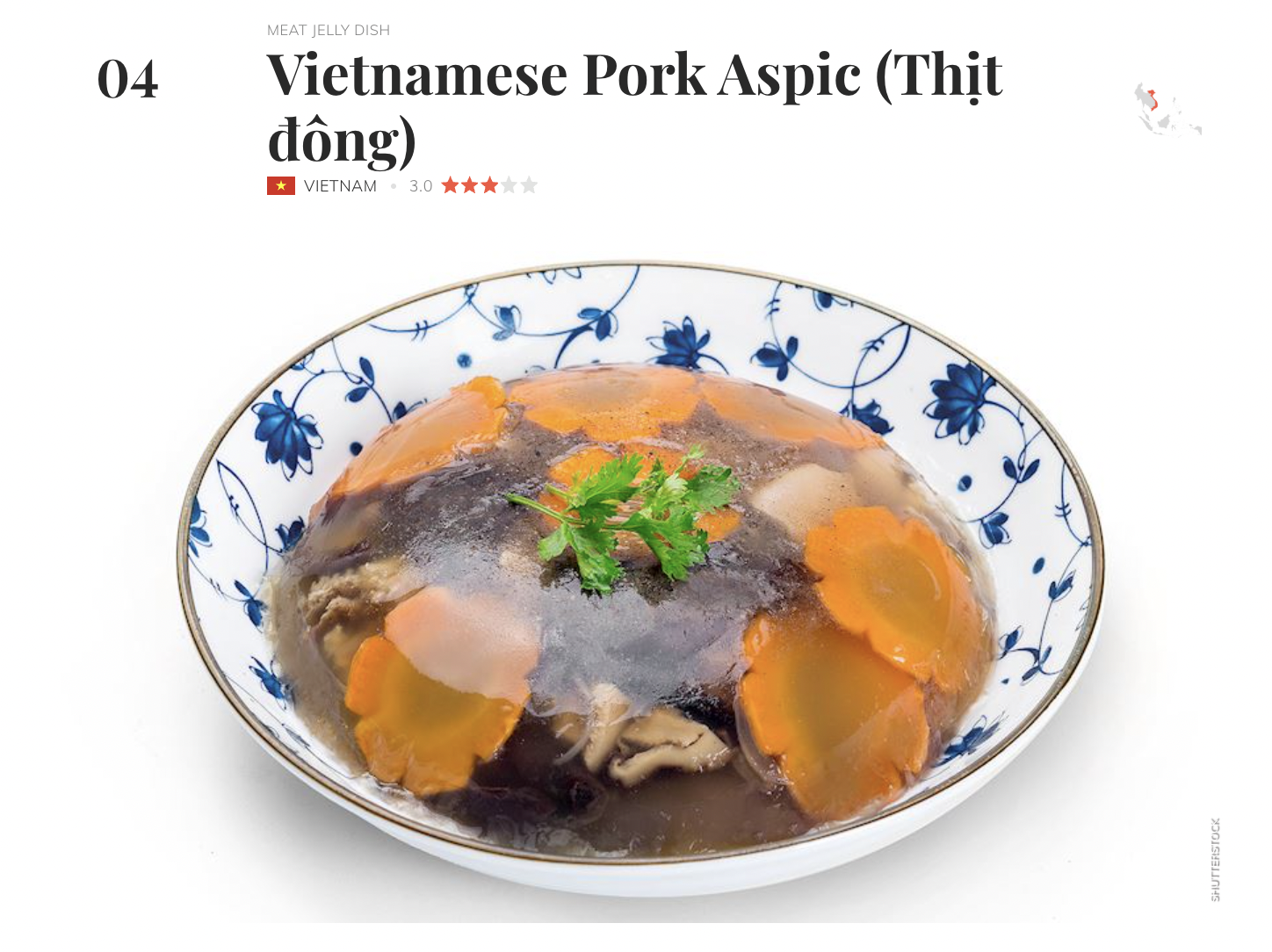 Thịt đông xếp thứ 4 trong danh sách 45 món ăn Việt nam nhận đánh giá thấp của TasteAtlas Thịt đông xếp thứ 4 trong danh sách 45 món ăn Việt Nam nhận đánh giá thấp của TasteAtlas