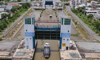 La esclusa para barcos más moderna de Vietnam funciona eficazmente durante la temporada de sequía y salinidad