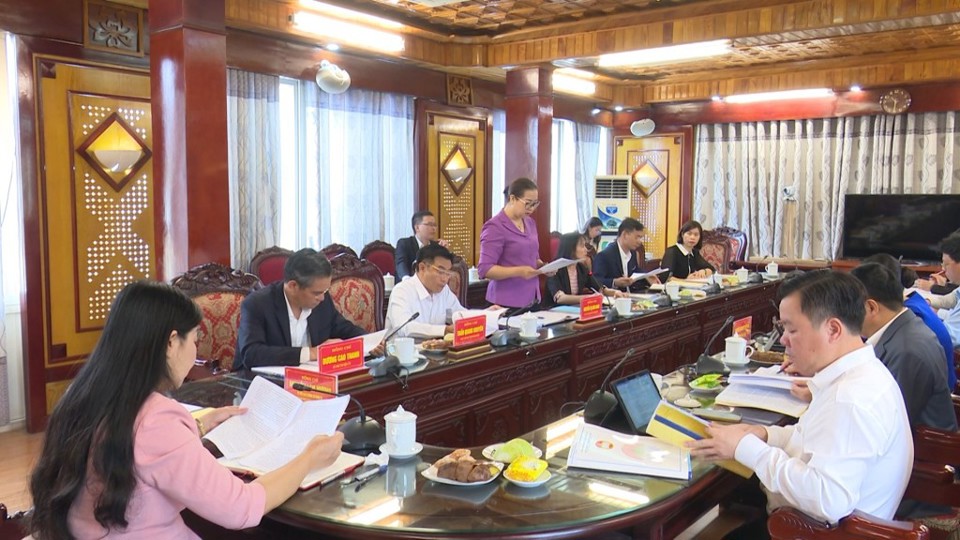 Quang cảnh buổi làm việc giữa Ban Thường trực Ủy ban Mặt trận Tổ quốc Việt Nam TP Hà Nội với huyện Ba Vì 