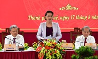 Chủ tịch Quốc hội Nguyễn Thị Kim Ngân phát biểu tại buổi làm việc với tỉnh TT-Huế ngày 17/8/2019