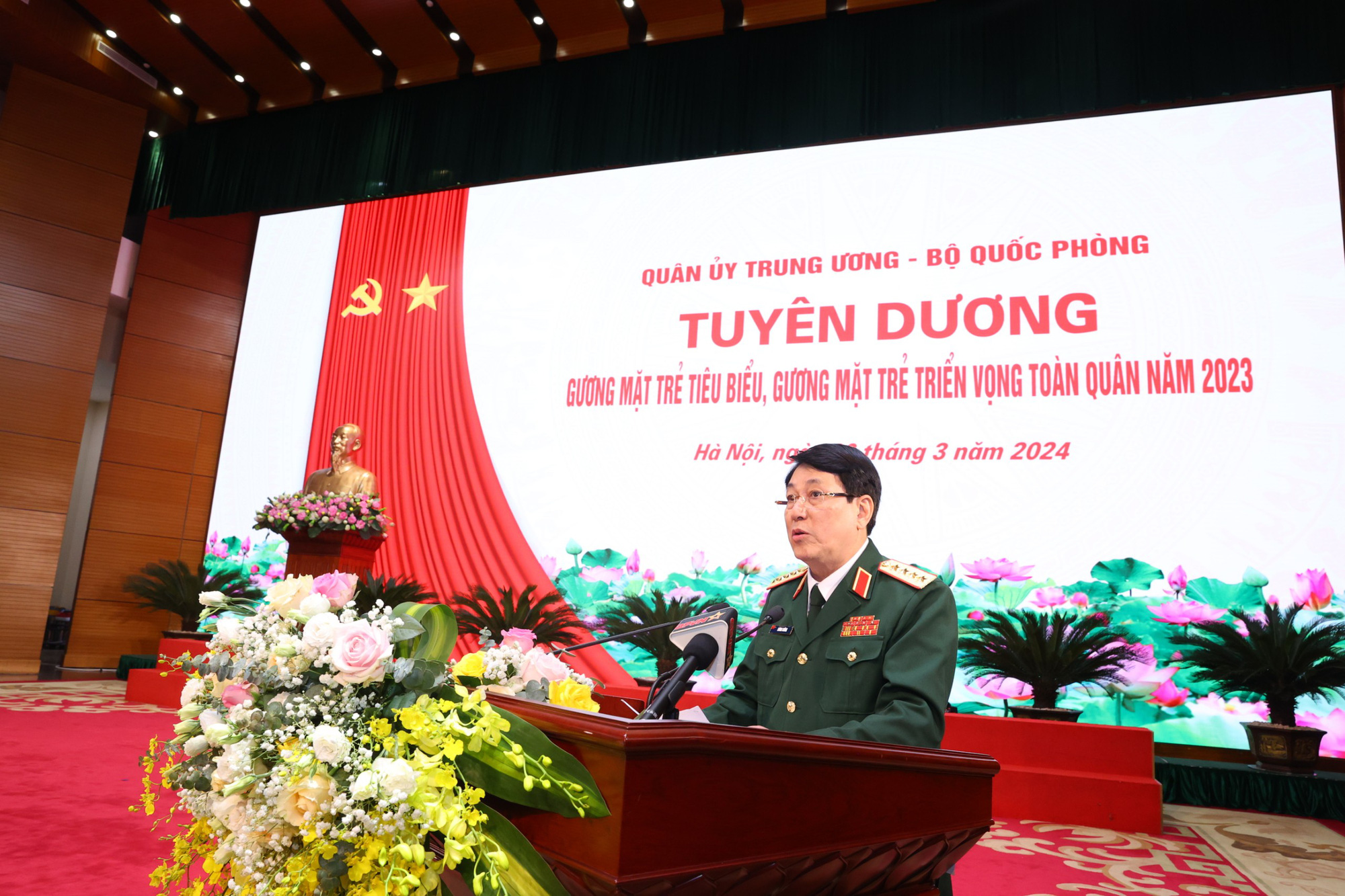 Đại tướng Lương Cường: Thực hiện tốt quy hoạch, bổ sung nguồn cán bộ trẻ trong quân đội- Ảnh 2. Đại tướng Lương Cường - ủy viên Bộ Chính trị, ủy viên Thường vụ Quân ủy Trung ương, chủ nhiệm Tổng cục Chính trị Quân đội nhân dân Việt Nam - Ảnh: ĐIỆP NGUYỄN