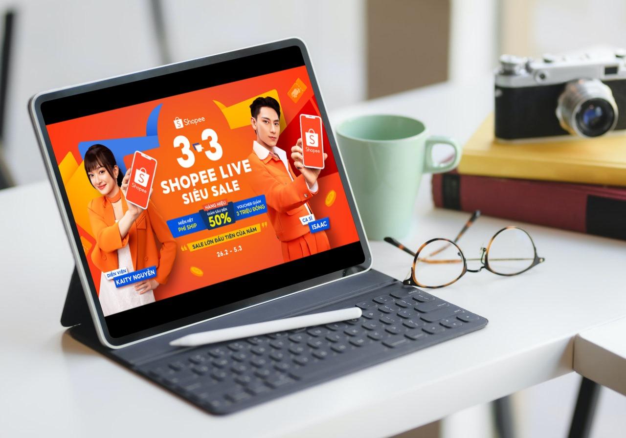 3.3 Shopee Live Siêu Sale - Sale lớn đầu tiên mở ra “vũ trụ” mua sắm giải trí bùng nổ đầu năm 2024- Ảnh 1. 3.3 Shopee Live Siêu Sale - Sale lớn đầu tiên mở ra “vũ trụ” mua sắm giải trí bùng nổ đầu năm 2024- Ảnh 1.