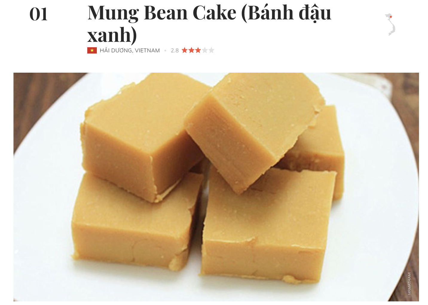 Bánh đậu xanh đứng đầu danh sách 45 món ăn Việt Nam nhận đánh giá thấp của TasteAtlas