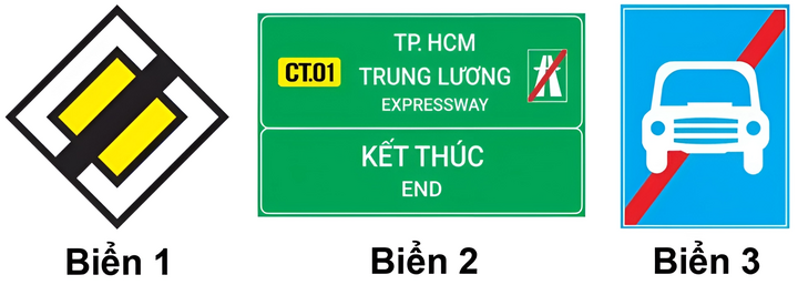 Báo hiệu hết đoạn đường ưu tiên phải đặt biển nào? - 1