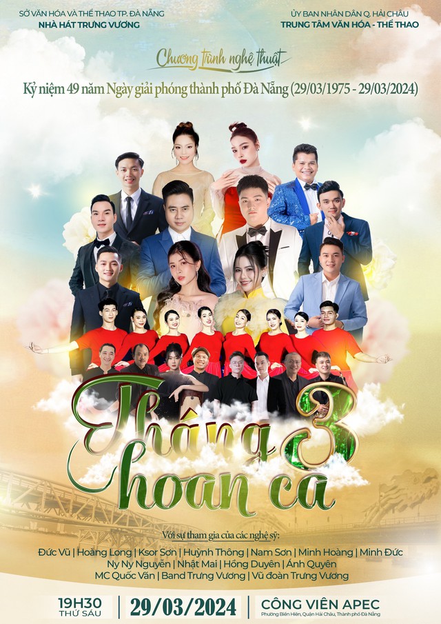 Chương trình nghệ thuật “Tháng 3 hoan ca” kỷ niệm 49 năm ngày giải phóng thành phố Đà Nẵng - Ảnh 1. Chương trình nghệ thuật “Tháng 3 hoan ca” kỷ niệm 49 năm ngày giải phóng thành phố Đà Nẵng - Ảnh 1.