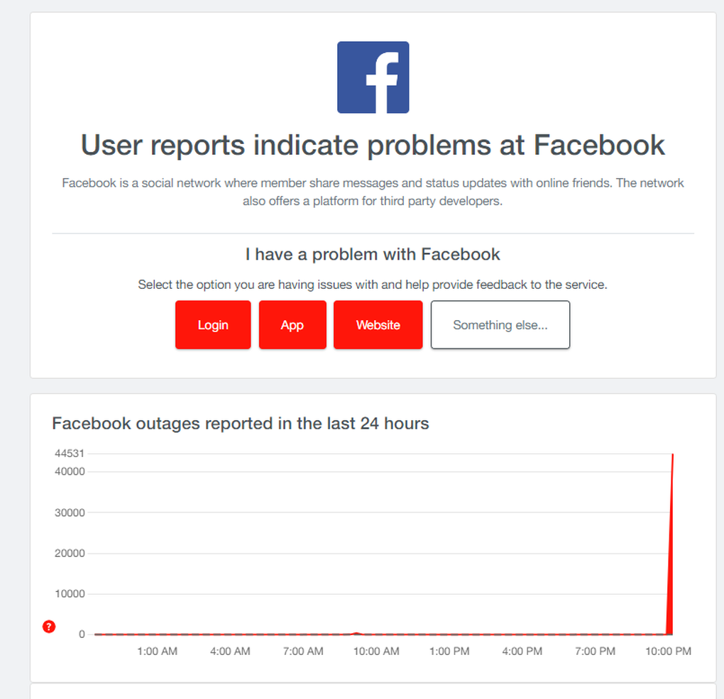 Facebook bị sập trên toàn cầu - 1 Facebook bị sập trên toàn cầu - 1