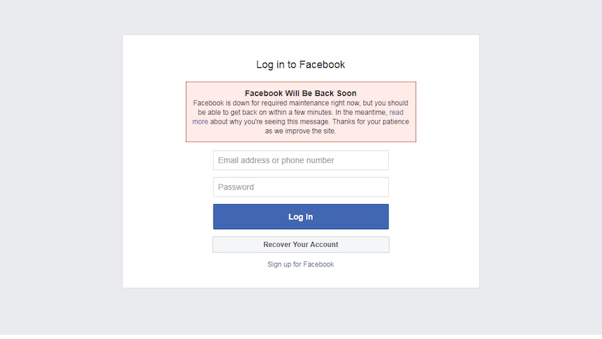 Facebook sập gây náo loạn, Mark Zuckerberg mất trắng 59.200 tỷ đồng trong nháy mắt
- Ảnh 1. Facebook sập gây náo loạn, Mark Zuckerberg mất trắng 59.200 tỷ đồng trong nháy mắt
- Ảnh 1.