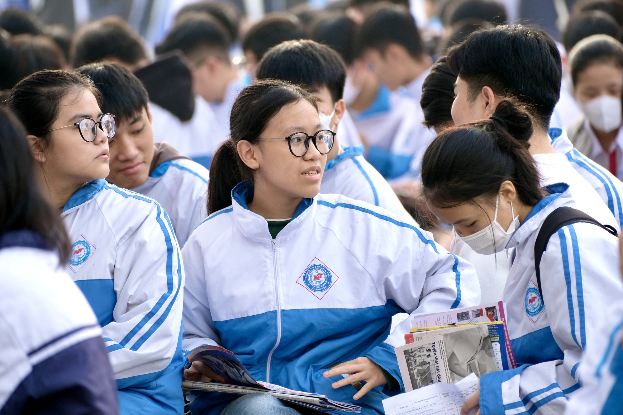 Học viện Công nghệ bưu chính viễn thông mở chương trình thiết kế và phát triển game- Ảnh 1. Học sinh tham dự chương trình tư vấn tuyển sinh - hướng nghiệp năm 2024 do báo Tuổi Trẻ phối hợp với các đơn vị tổ chức - Ảnh: NGUYÊN BẢO
