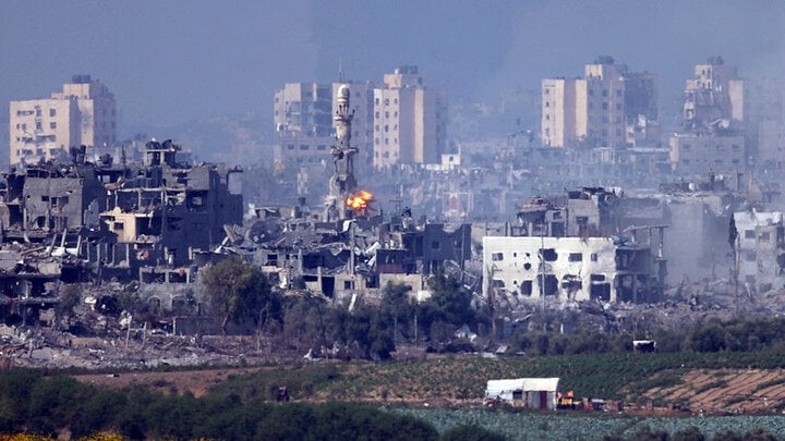 Một vụ tấn công ở Gaza. (Ảnh: Getty)