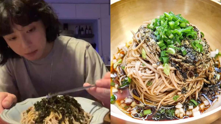 Jungkook trong 1 buổi livestream nấu ăn cùng với người hâm mộ - Ảnh: Weverse Jungkook trong một buổi livestream nấu ăn cùng với người hâm mộ - Ảnh: Weverse