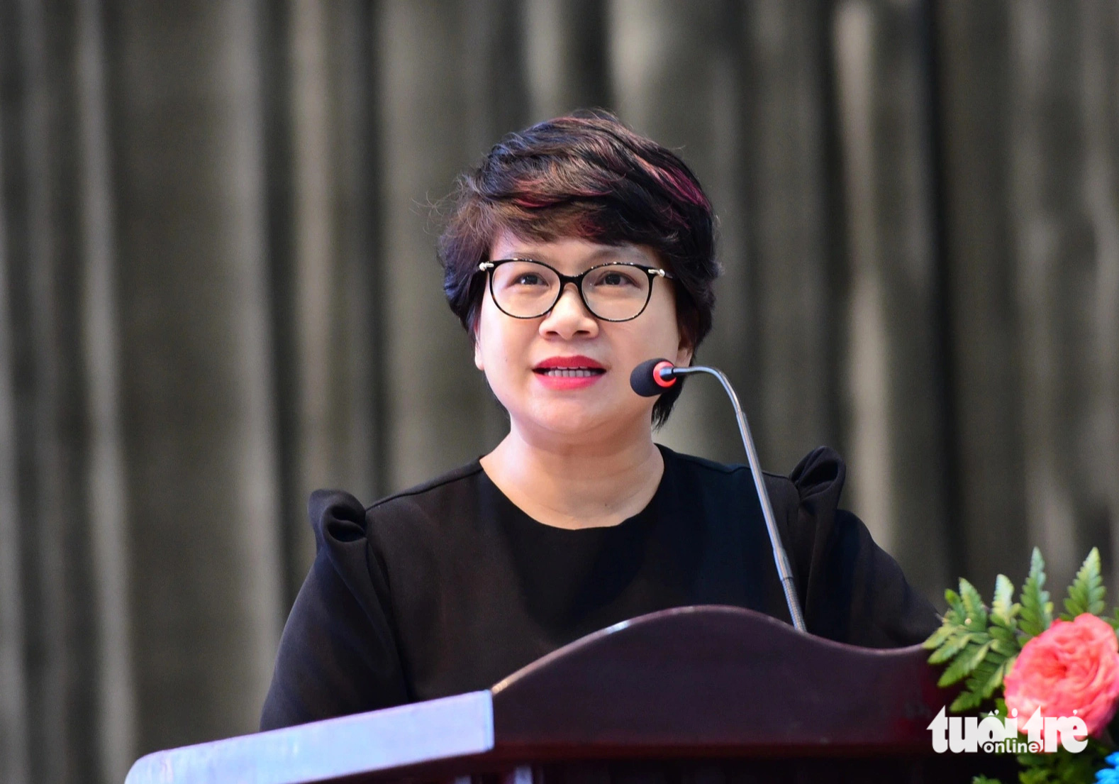Vụ trưởng Vụ giáo dục đại học (Bộ GD-ĐT) Nguyễn Thu Thủy phát biểu tại lễ khai mạc Ngày hội tư vấn tuyển sinh - hướng nghiệp 2024 tại TP.HCM - Ảnh: DUYÊN PHAN Vụ trưởng Vụ Giáo dục đại học (Bộ Giáo dục và Đào tạo) Nguyễn Thu Thủy phát biểu tại lễ khai mạc Ngày hội tư vấn tuyển sinh - hướng nghiệp 2024 tại TP.HCM - Ảnh: DUYÊN PHAN