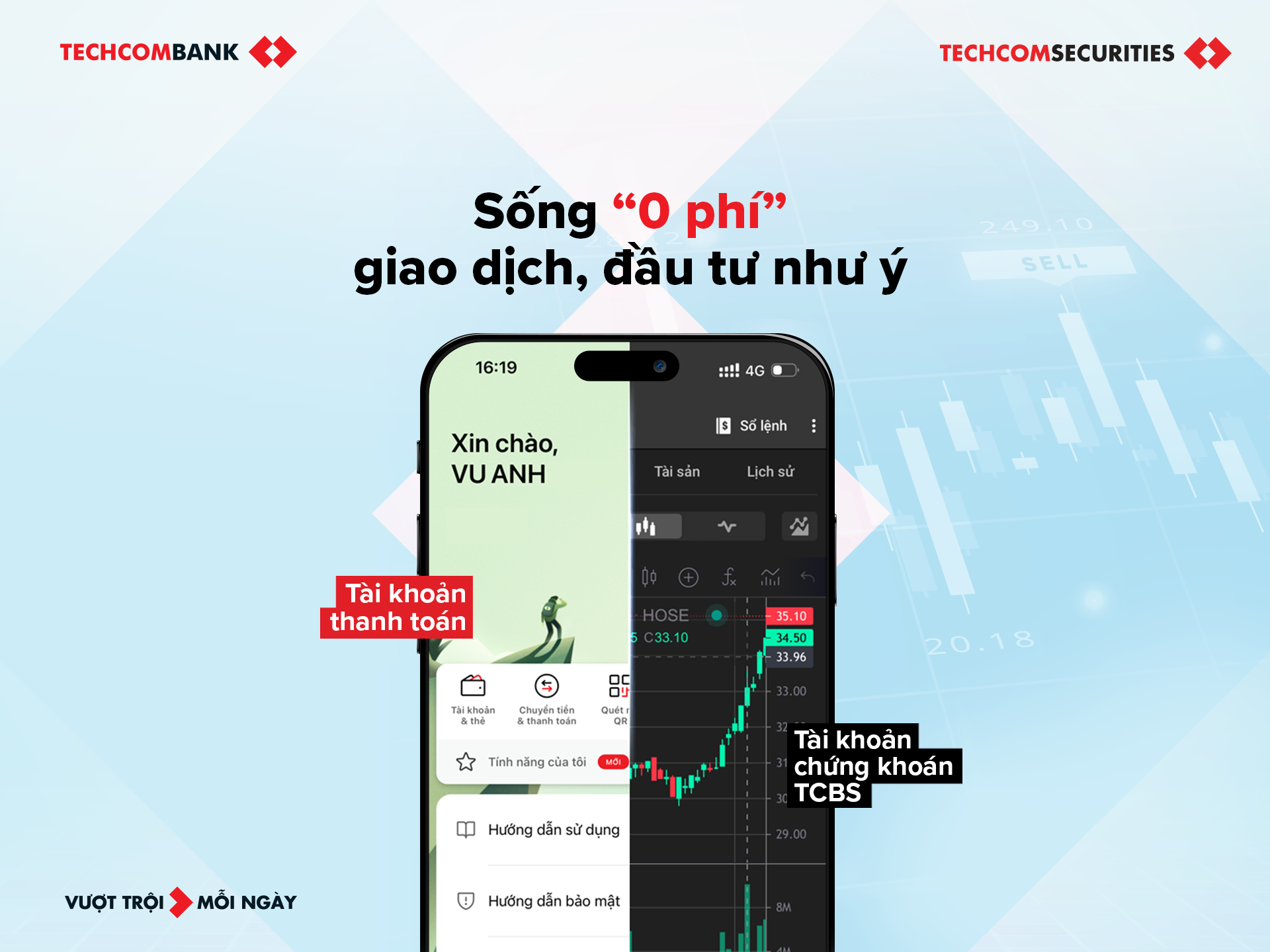 Ra mắt bộ đôi tài khoản thanh toán Techcombank và tài khoản chứng khoán TCBS- Ảnh 1. Ra mắt bộ đôi tài khoản thanh toán Techcombank và tài khoản chứng khoán TCBS- Ảnh 1.