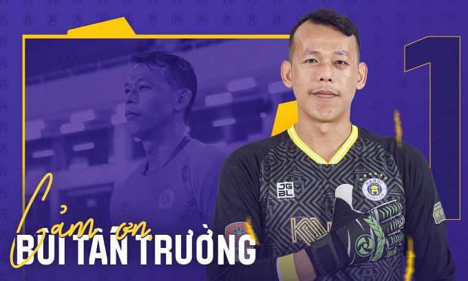 Hà Nội FC đăng ảnh chia tay Tấn Trường ngày 1/3. Ảnh: Hanoi FC