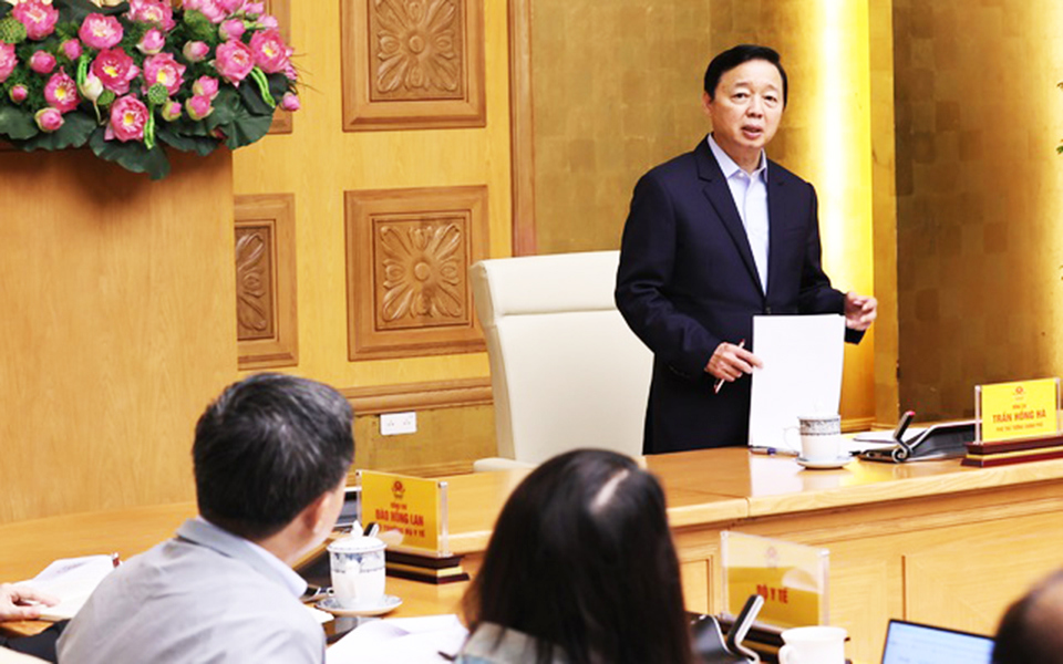 Phó Thủ tướng Trần Hồng Hà phát biểu chỉ đạo tại hội nghị. Ảnh: VGP/MK