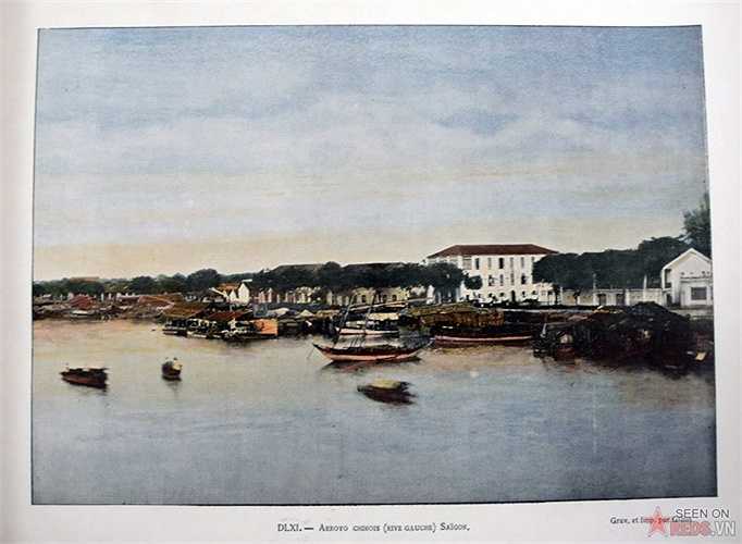 bo-anh-mau-cuc-hiem-ve-viet-nam-hon-100-nam-truoc-23-17 - Vietnam.vn Thuyền bè trên sông Sài Gòn.